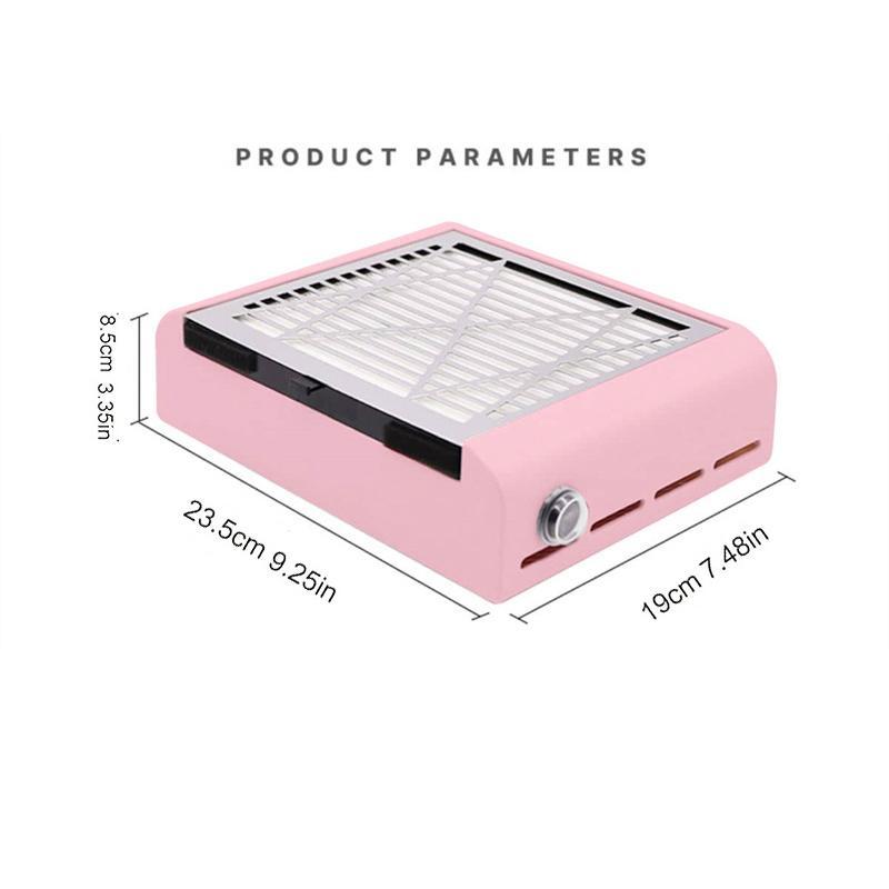 Nail Vacuum Cleaner, Nail Dust Collector with Replaceable Filter, Nail Extractor, Nail Cleaner, Professional Manicure & Pedicure Tool for Home & Salon Use, Diy Nail Art, Nail Supplies Equipment