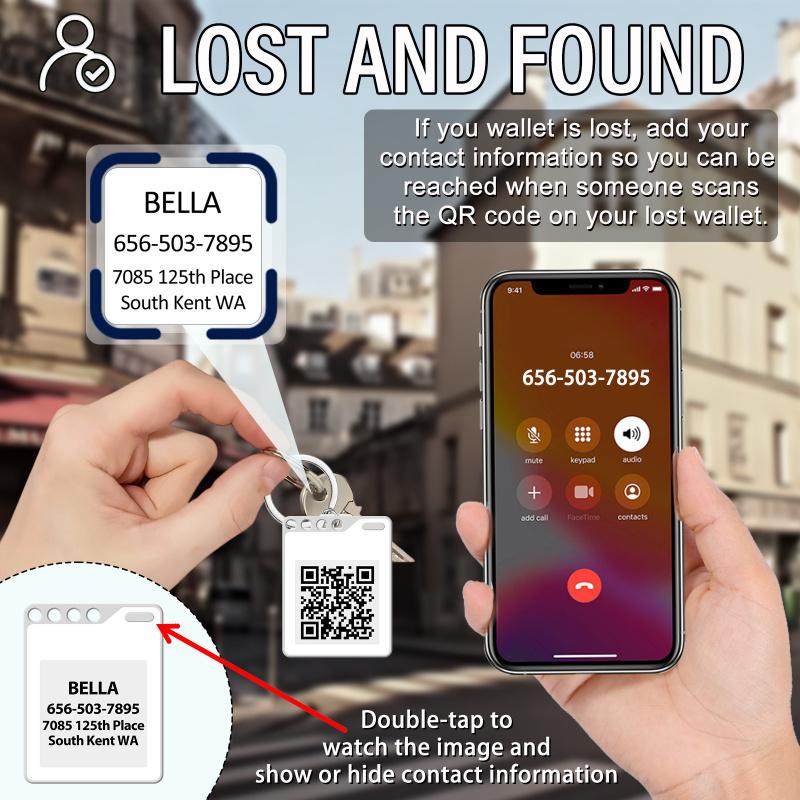 Anti-Lost DIY Locator, E-Ink Screen Projection Keychain, Portable Positioning Design
