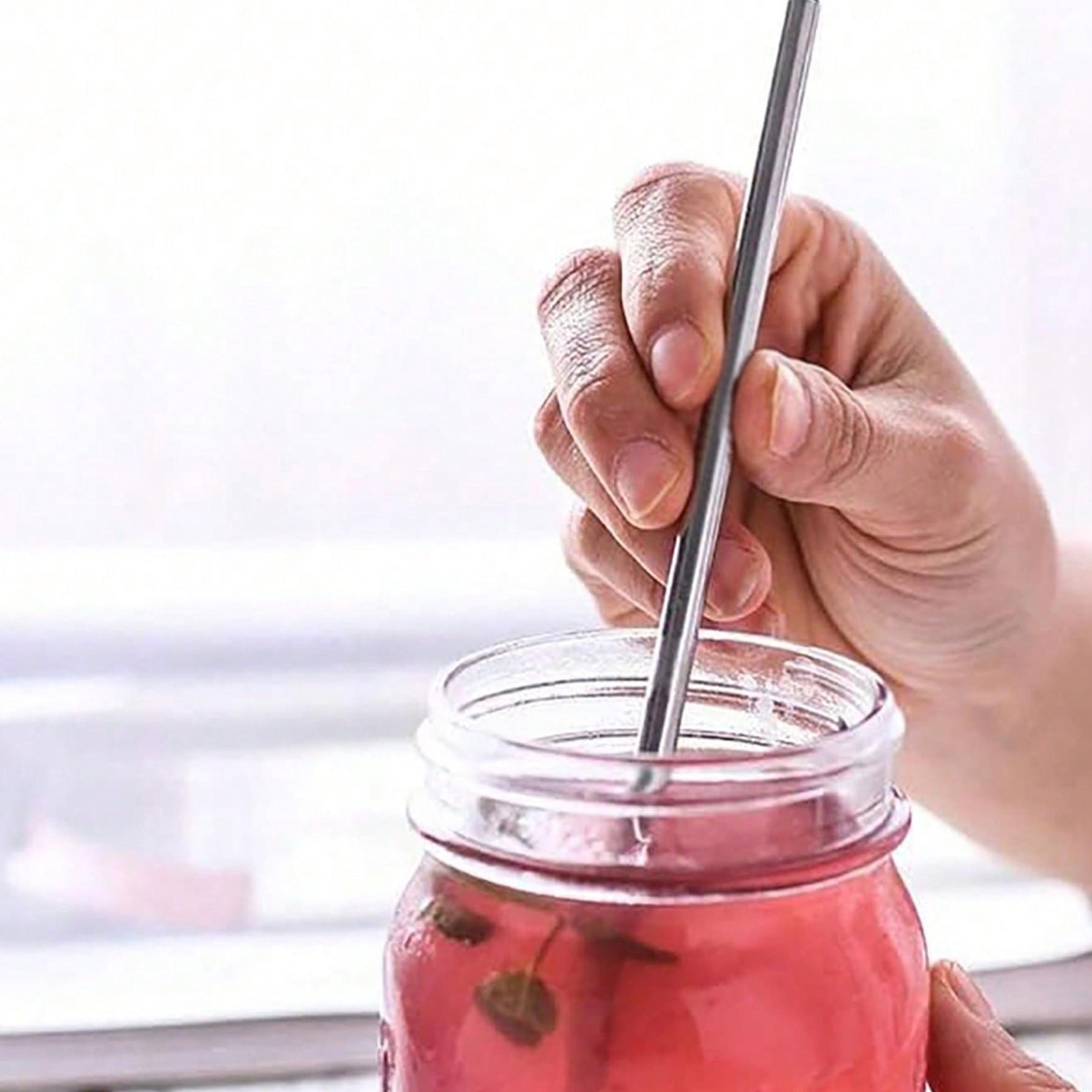 1/2/4/6PCS Extra Long Stainless Steel Reusable Metal Straws with Cleaning Brush - Perfect for Stanley 40oz & 30oz Tumbler, Eco-Friendly Replacement for Plastic Straws, Durable and Easy to Clean, Hot Selling Sustainable Accessories