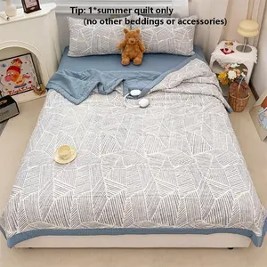1pc Soft Bubble Duplex Soybean Blanket, Lightweight Breathable Home Air Conditioning Summer Quilt, Comfort Nap Blanket，only one summer quilt
