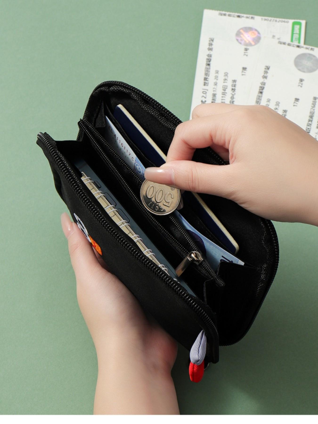 Passport Wallet Multi-Layer Travel Organizer, ID Card Holder, Cash and Coin Pouch, Digital Storage Bag, Essential Travel Accessory