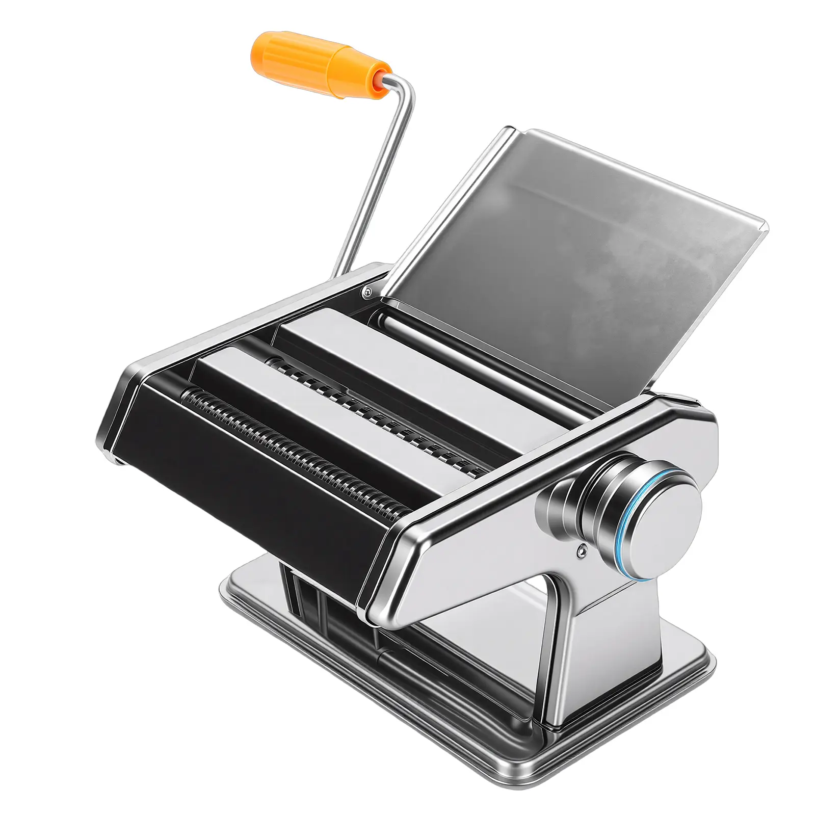 Pasta Maker Adjustable Multifunctional Manual Noodle Maker Machine with Hand Crank and Cutter for Spaghetti Fettuccini Dumpling Skin
