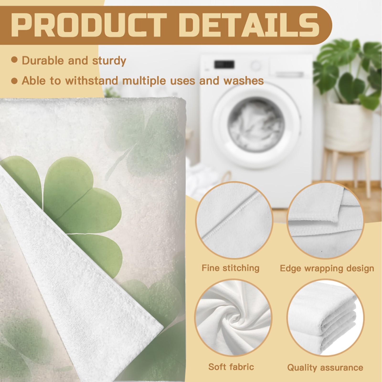 1Pcs Four-Leaf Clover Print Beach Towel, Multiple Styles, Quick Dry Absorbent Microfiber, Lightweight And Sand-Resistant, Suitable For Pool And Beach, Suitable For All People, Ideal Gift Choice