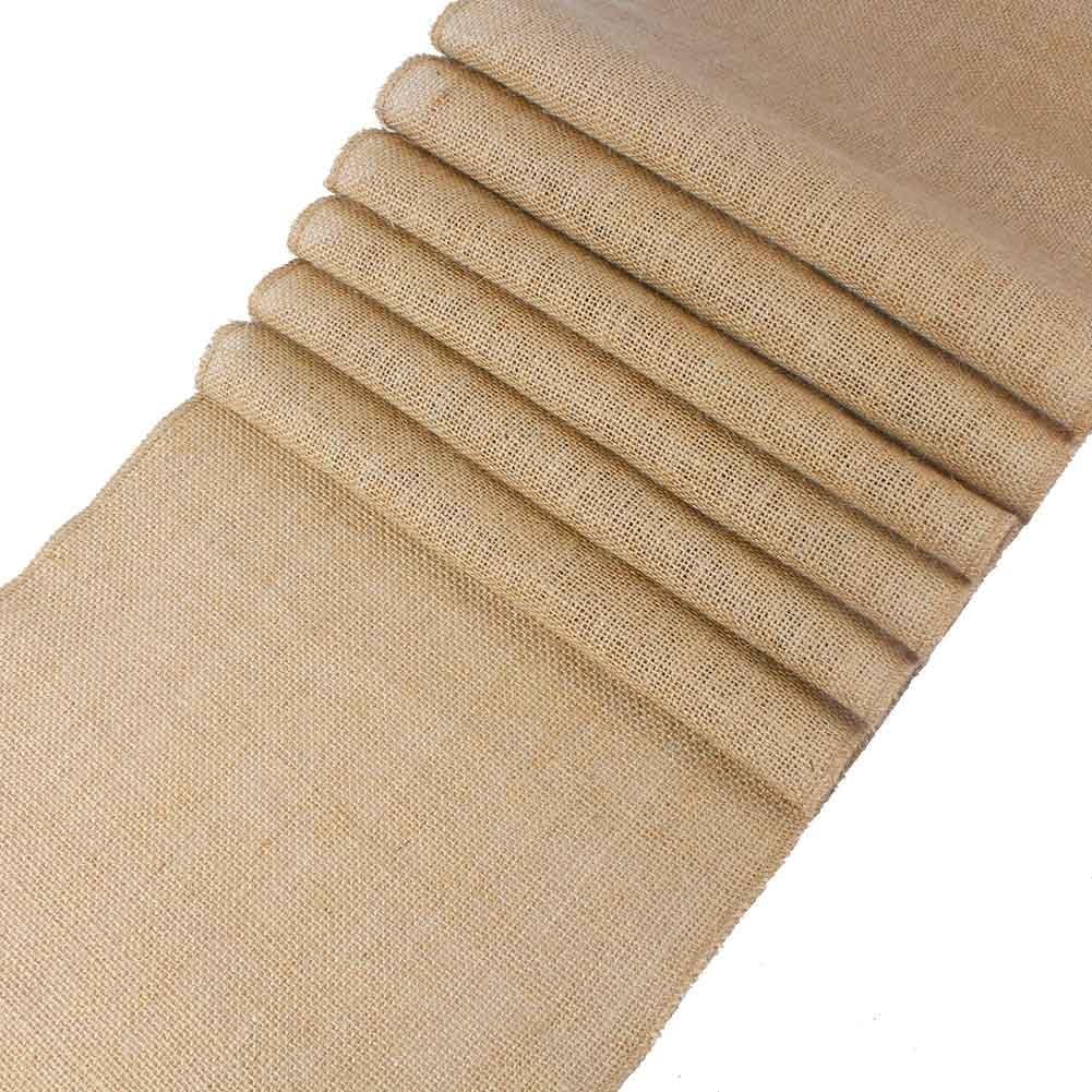 Jute Rustic Burlap Table Runner - 12" Wide x 120" Long -  for Rustic Theme Weddings, Events, Parties, BBQ's, Dining Table &  Decor.