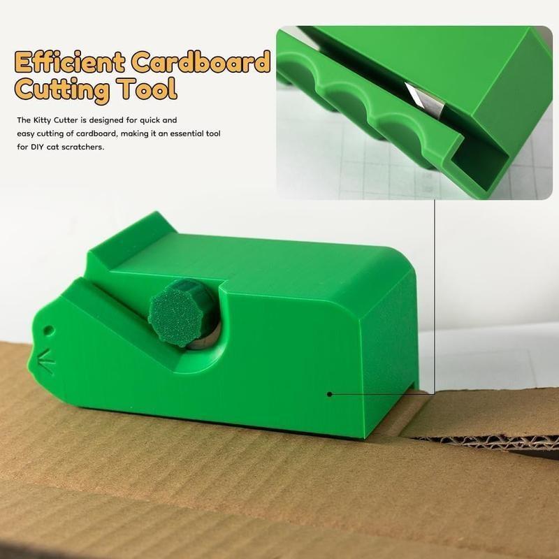 Paperboard Cutter Machine, 3D Printed Paperboard Cutter, DIY Cat Design Handheld Recycling Tool, Holiday Paperboard Cutter