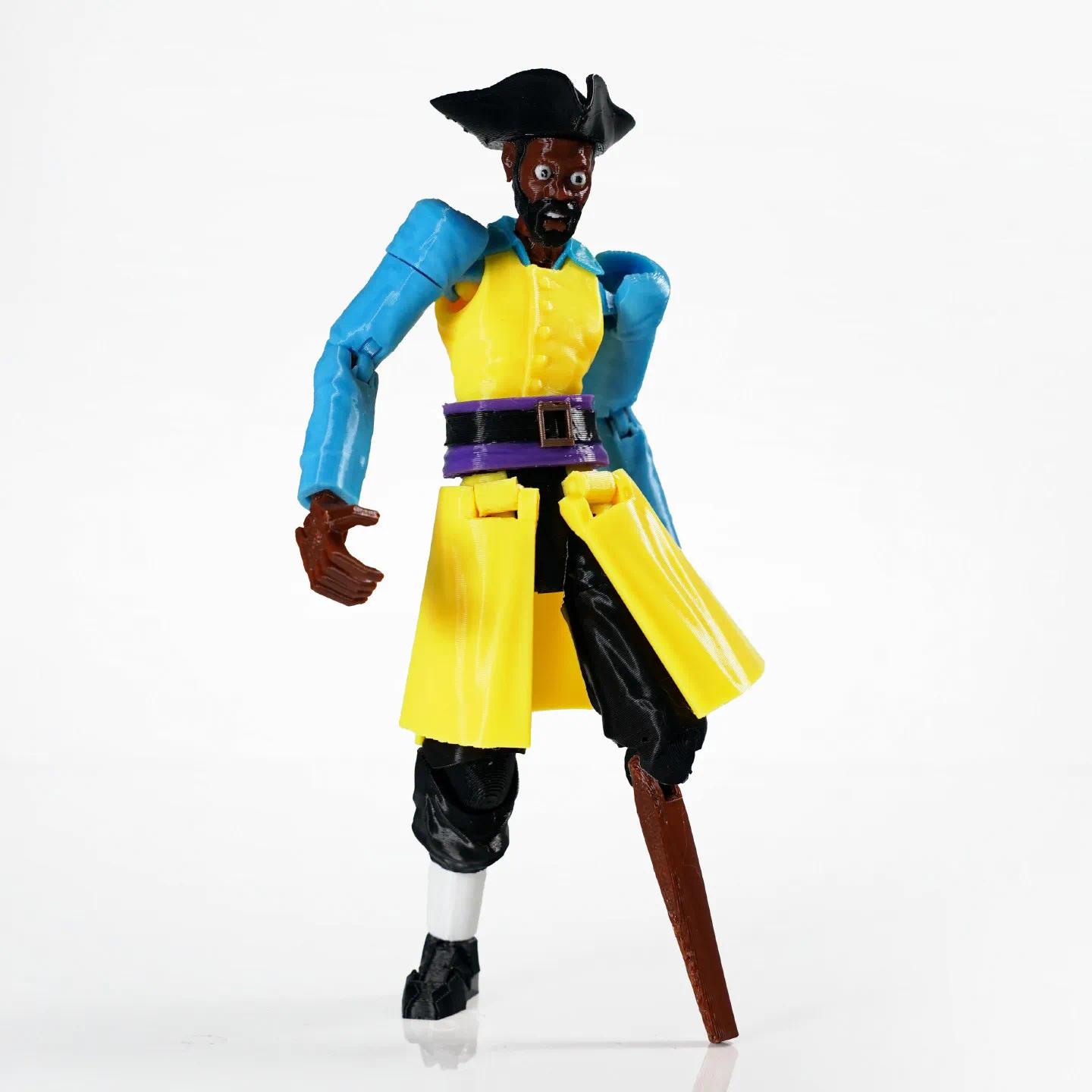 Super 3D 3D Printed Backrooms Pirate Clark Action Figure Backrooms Dummy13 T13 Multi-Jointed Action Figure Toys