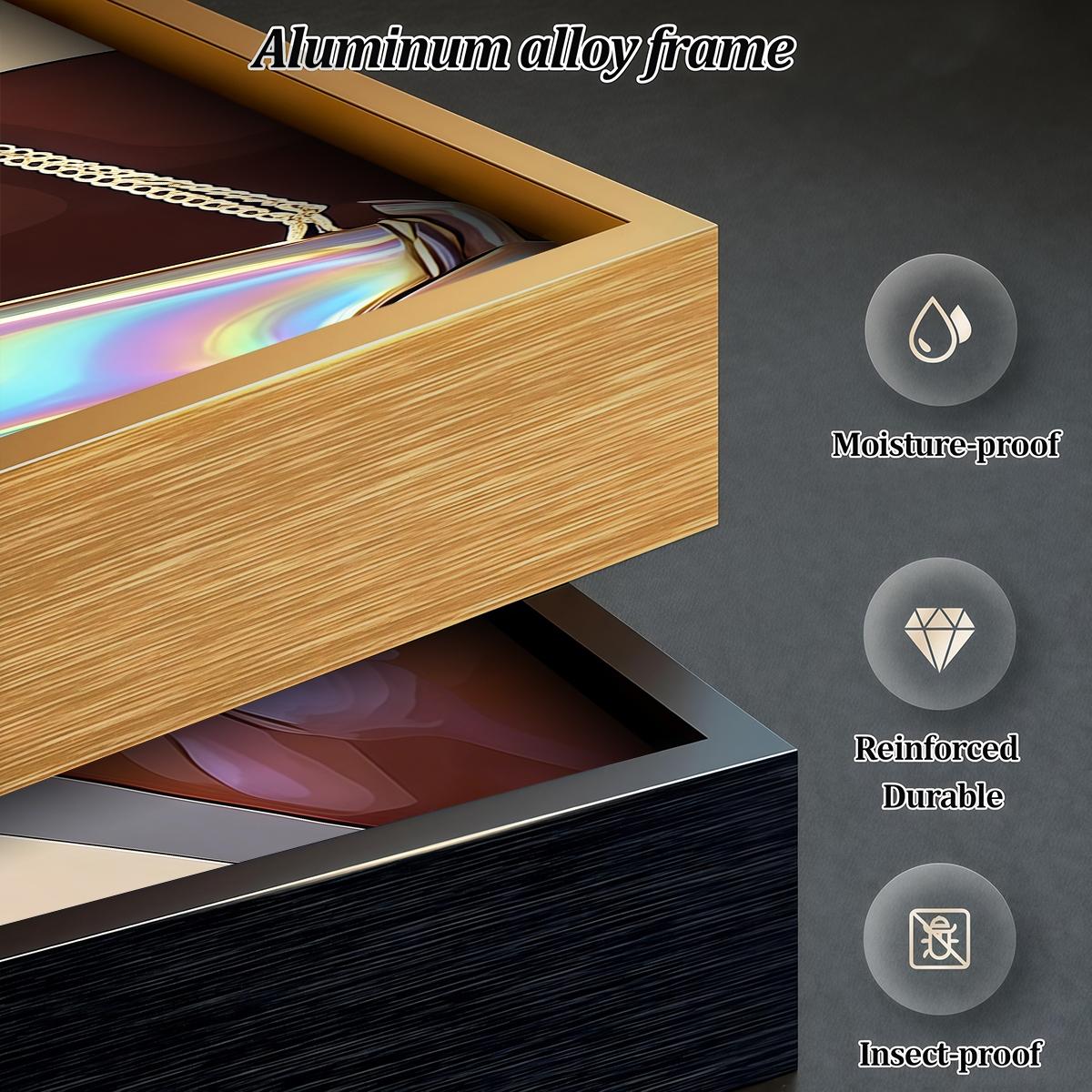 3 Counts Aluminum Alloy Framed Painting, Fashion Woman With Gold Jewelry And Perfume Art Pictures, Home Decoration For Living Room, Bedroom, Office, Restaurant, Hallway Wall Decor, Odorless Print Artwork, Luxury Perfect Gift For Friends And Family