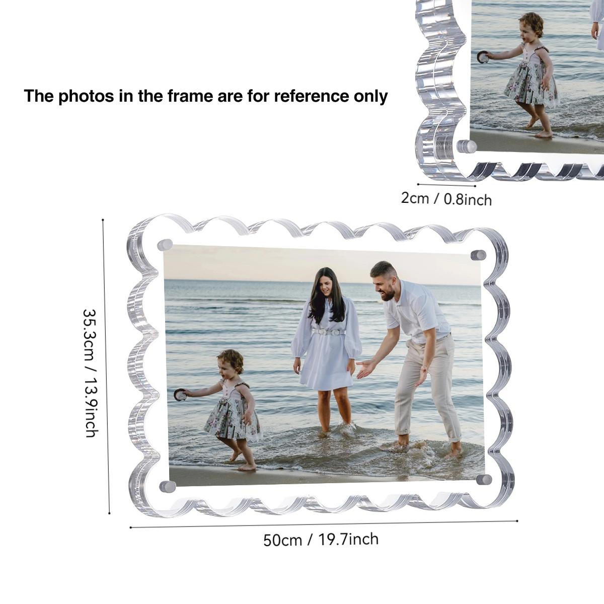 Rectangular Transparent Christmas Frame, Warm Gathering Through Clear Material, Festive Decoration, Holiday Gift Idea