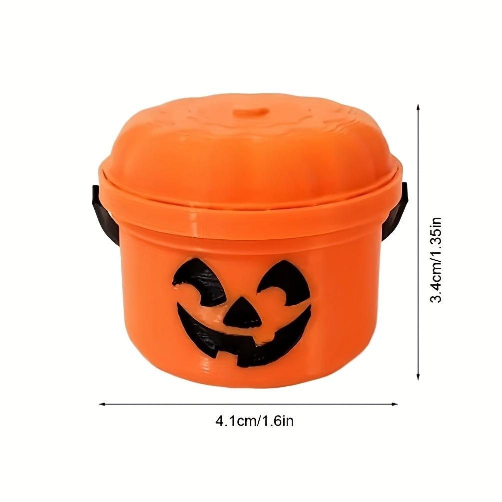 Halloween Retro Cute Plastic Bucket with Pumpkin Face and 'trick or Treat' Text, Durable Water Bucket for Home Decor, Halloween Party Supplies, Festive Supplies