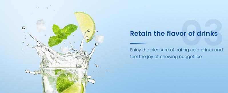 COWSAR Nugget Ice Maker Countertop, Chewable Nugget Ice Cubes Machine, Quick Ice Making 34Lbs/Day, Self-Cleaning, Portable Stainless Steel Ice Machine for Home Kitchen Office Party