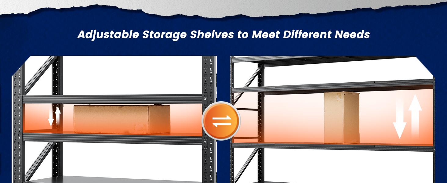 Yizosh 79" W Metal Garage Storage Shelves,Heavy Duty Adjustable Steel Organization Shelving,Utility Rack Shelf,48" W x 24" D x 69" H for Basement,Warehouse,Industrial Yizosh 79" W Metal Garage Storage Shelves,Heavy Duty Adjustable Steel Organization Shelving,Utility Rack Shelf,48" W x 24" D x 69" H for Basement,Warehouse,Industrial