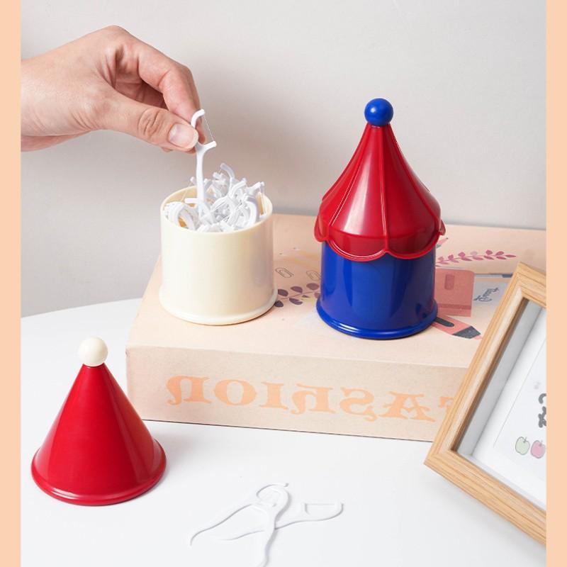 High Aesthetic Cotton Swab Toothpick Holder, Creative Roof Small House Design, Tabletop Toothpick Box, Cotton Swab Organizer