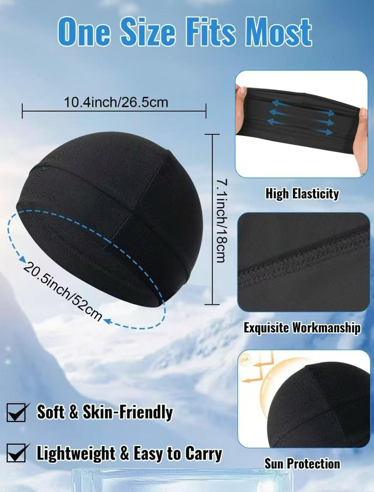 Unisex Plain Color Multifunctional Skull Caps 2026 Summer Sportive Beanie Fitted Hat for Men Women Stretchy Helmet Liner Biking Accessory Back To School Birthday Outfit Machine Washable Polyamide SpringStatements Fitting Outdoor Hat