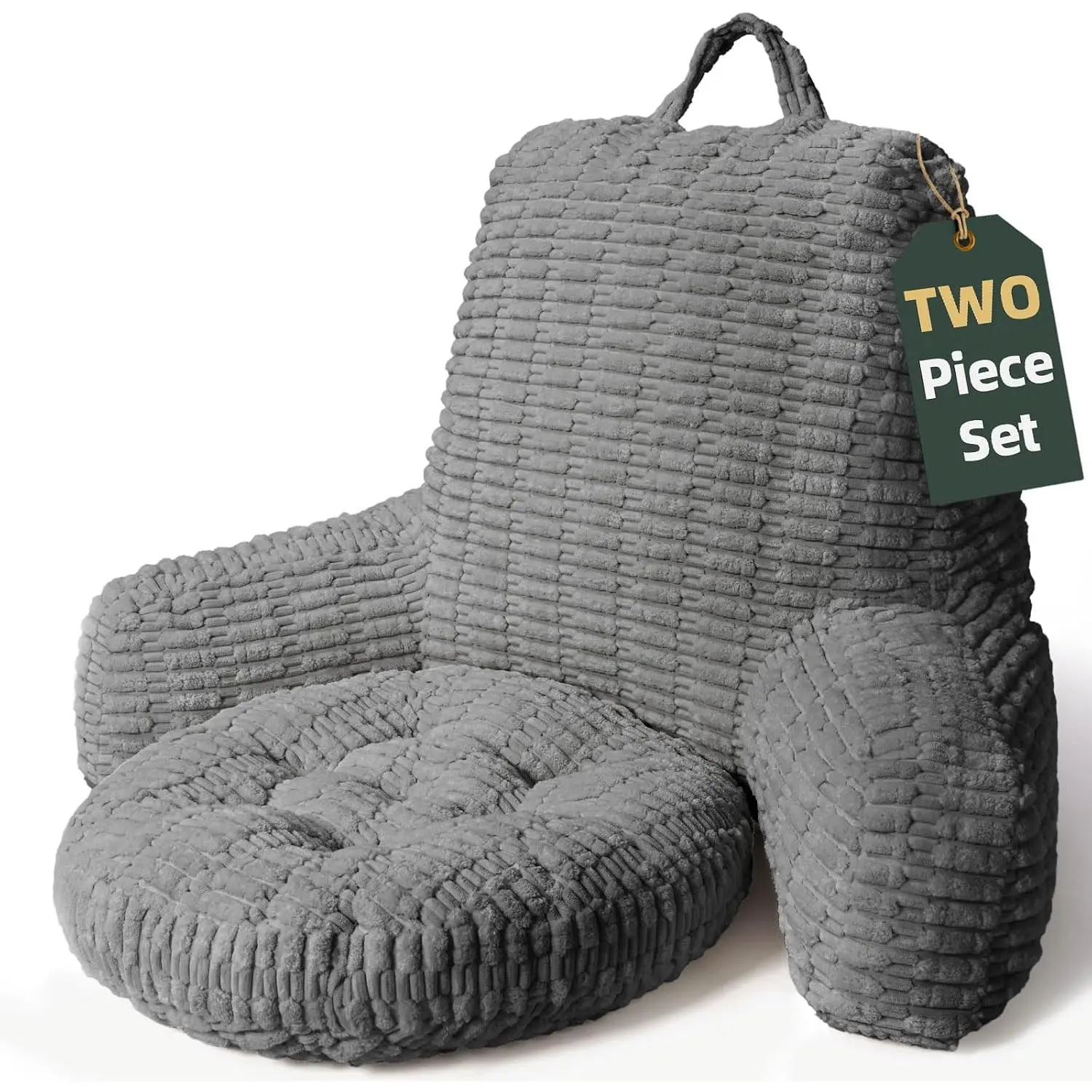 21"H Large Reading Pillow, Backrest Pillow with Floor Cushion Pillow