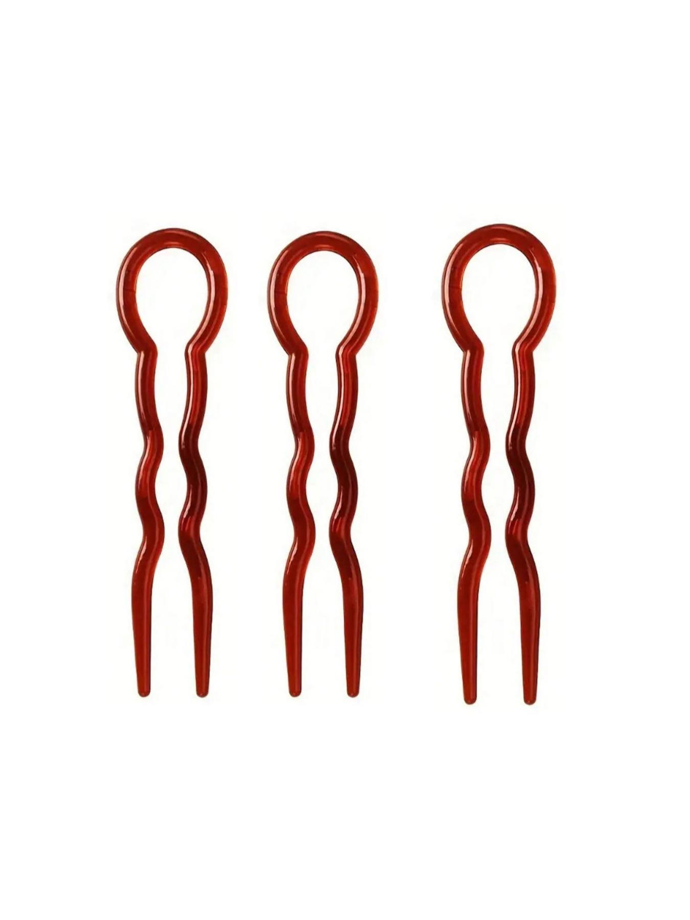 Elegant U-Shaped Hairpins, French Style Hairpin，Durable Plastic Hair Fork Sticks, Versatile Headwear Clips for Women - Ideal for Back to School Accessory, Hair Styling Clips|Minimalist Hairpins|Durable Hairpins, Hair Accessories