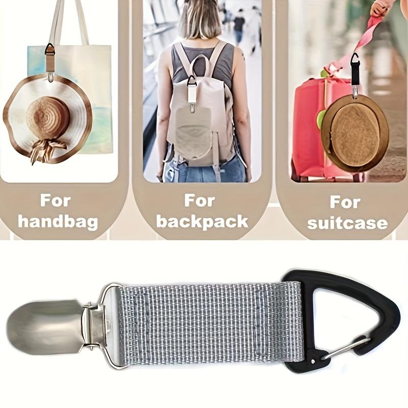 Travel Hat Clip - Conveniently Hangs on Bag, Securely Holds Hats, Ultra-Lightweight, Portable, Essential Accessories for Handbags, Backpacks, Luggage - Perfect for Travel, Commutes, Outdoor Activities