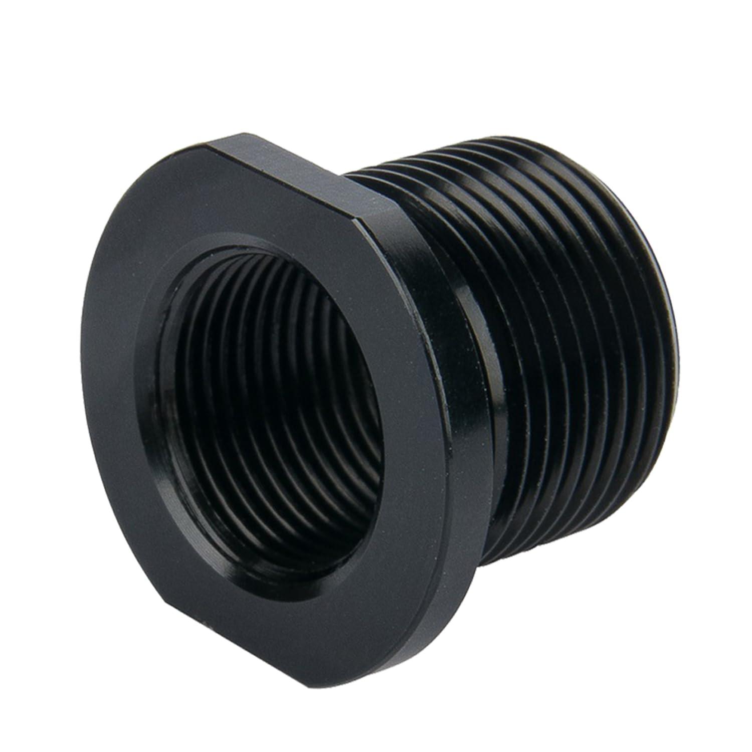 2 Pack 1/2 X 28 to 5/8 X 24 Thread Converter with Crush Washer, Ideal for Plumbing and DIY, Aluminum Fuel Filter Adapter Fittings