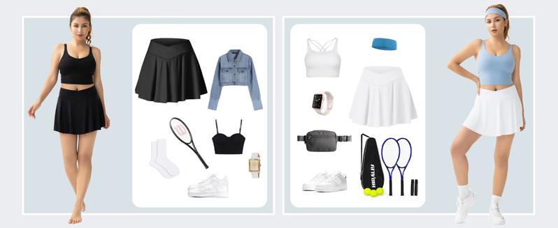 Womens Tennis Skirt with Pockets Shorts Crossover High Waisted Athletic Skorts Skirts for Golf Running Workout