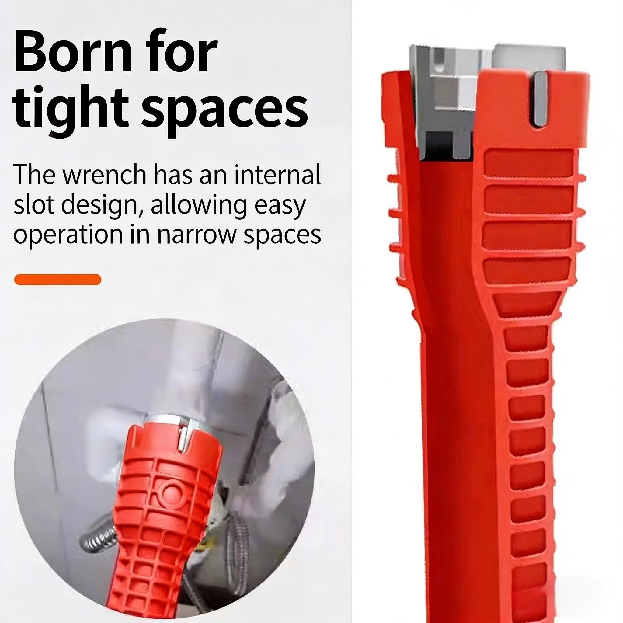 8-In-1 Basin Nut Wrench, Faucet and Sink Installation Tool, Multi-Functional Wrench, Essential Plumbing Tool, Easy-To-Use Design