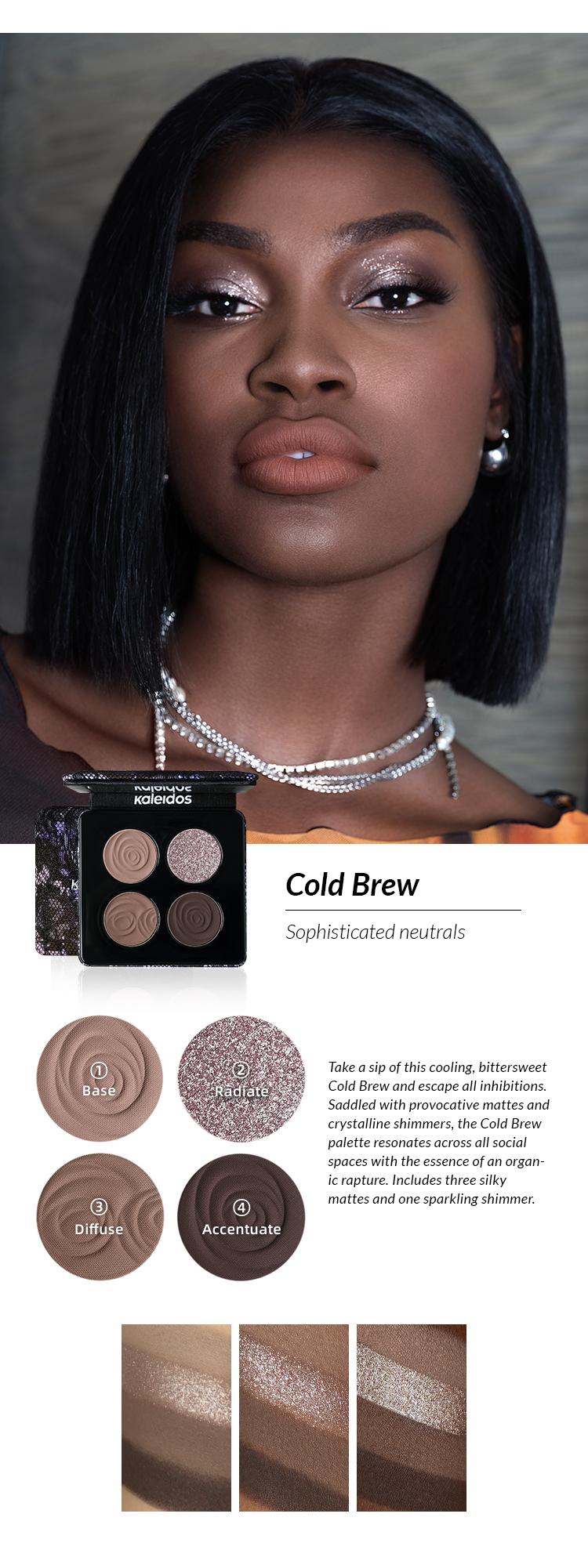 Kaleidos Quad Palette | Smokey Look, Highly-Pigmented, Silky Mattes & Unparalleled Shimmers, Rave Makeup, Festival Makeup, Cosmetic Gift