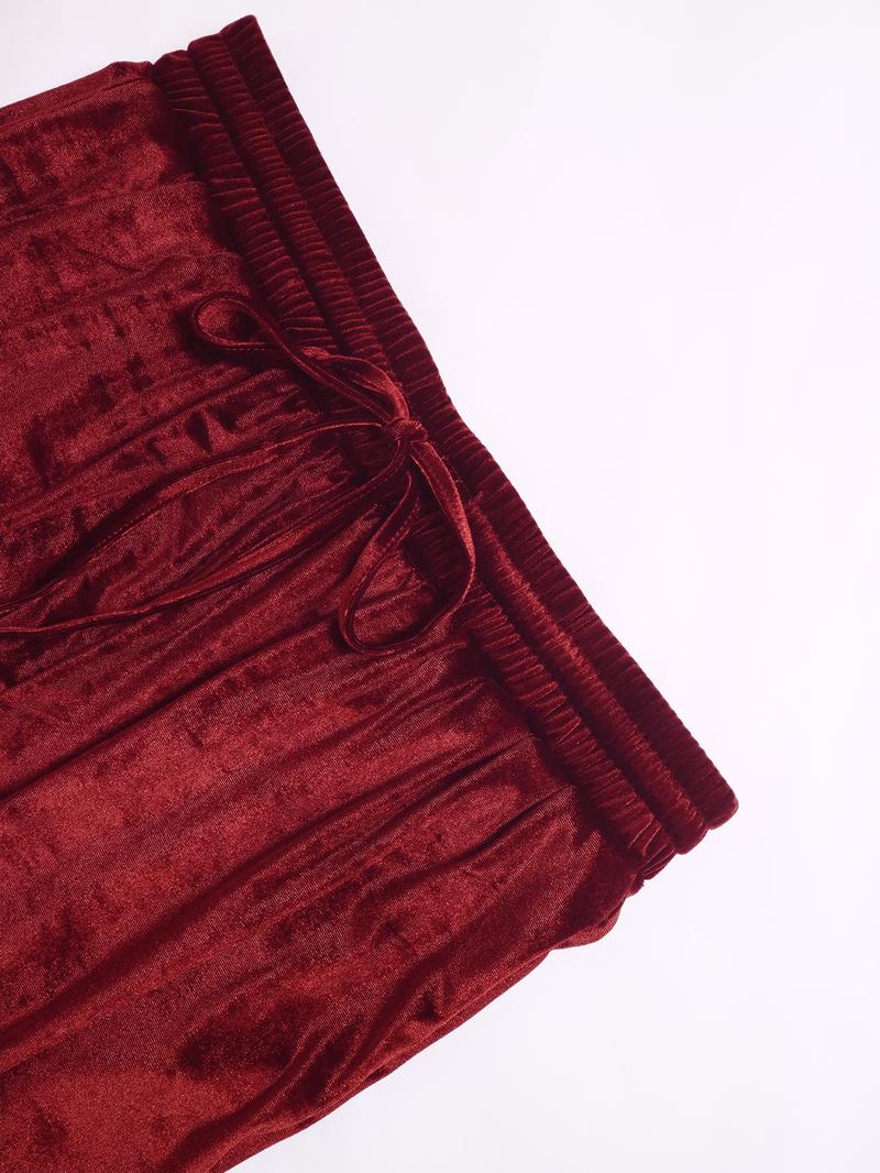 Women's Velvet Long Pants Set, Zip-Up Hoodie + Loose Fit Pants, Perfect for Sports Casual Home Wear, Autumn Winter