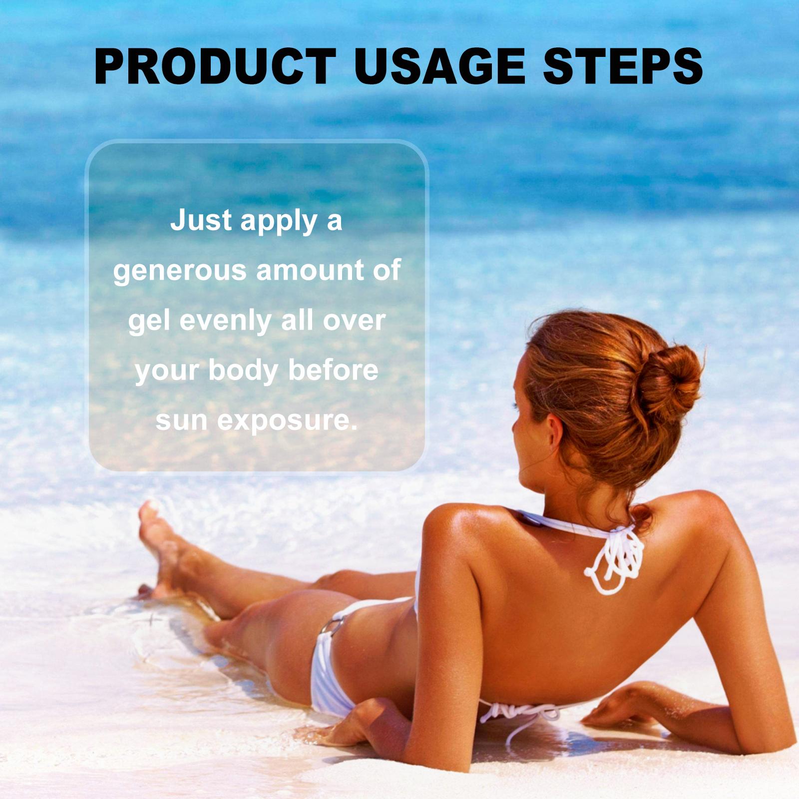 HOYGI Intensive Tanning Gel with Coconut Extract & Vitamin E, Deep Radiant Sun-Kissed Bronze, Hydrating Formula for Streak-Free Glow, Indoor/Outdoor Use All Skin Types natural