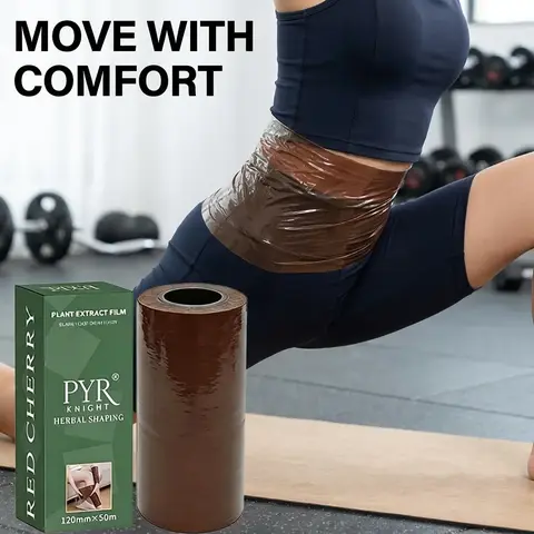 PYR KNIGHT Elastic wrap (film), brown Osmotic body shaper, Sports Tummy Control, multi-size, Warm, Soft, Stretchy, Comfortable, Easy to cut for a customized fit, for fitness, Gym, yoga, dance, and office work, An ideal gift for fitness enthusiasts