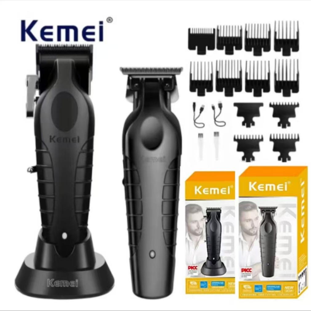 Professional Electric Hair Clipper for Barbers and Stylists, USB Rechargeable, Adjustable Blade Guard, Ideal Gift for Men Km-2296 Km-2299