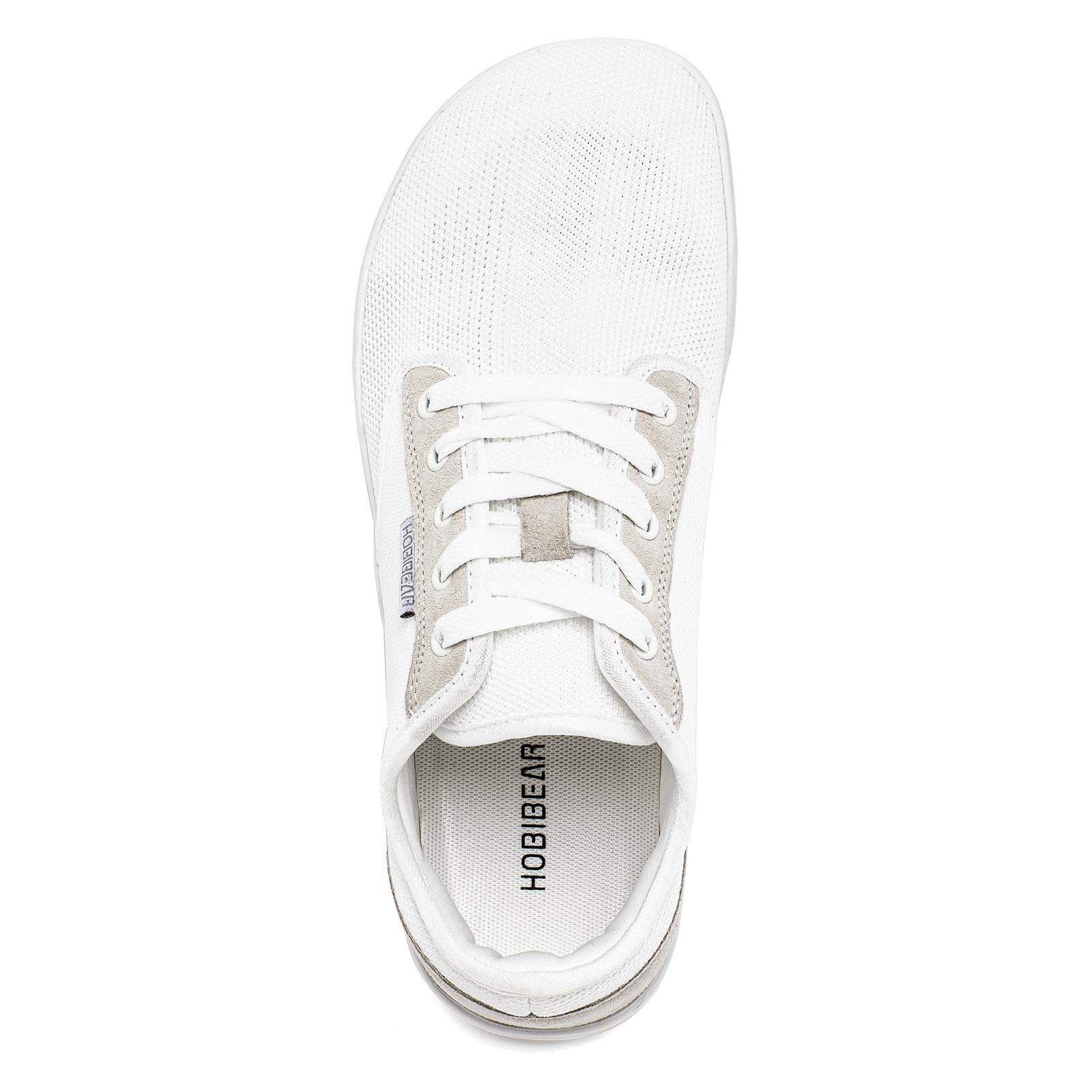 HOBIBEAR Men's Sporty  outdoor run Sneakers low top casual trainers Walking Shoes Closed Athletic Training Sports Shoes Runner Footwear White Running