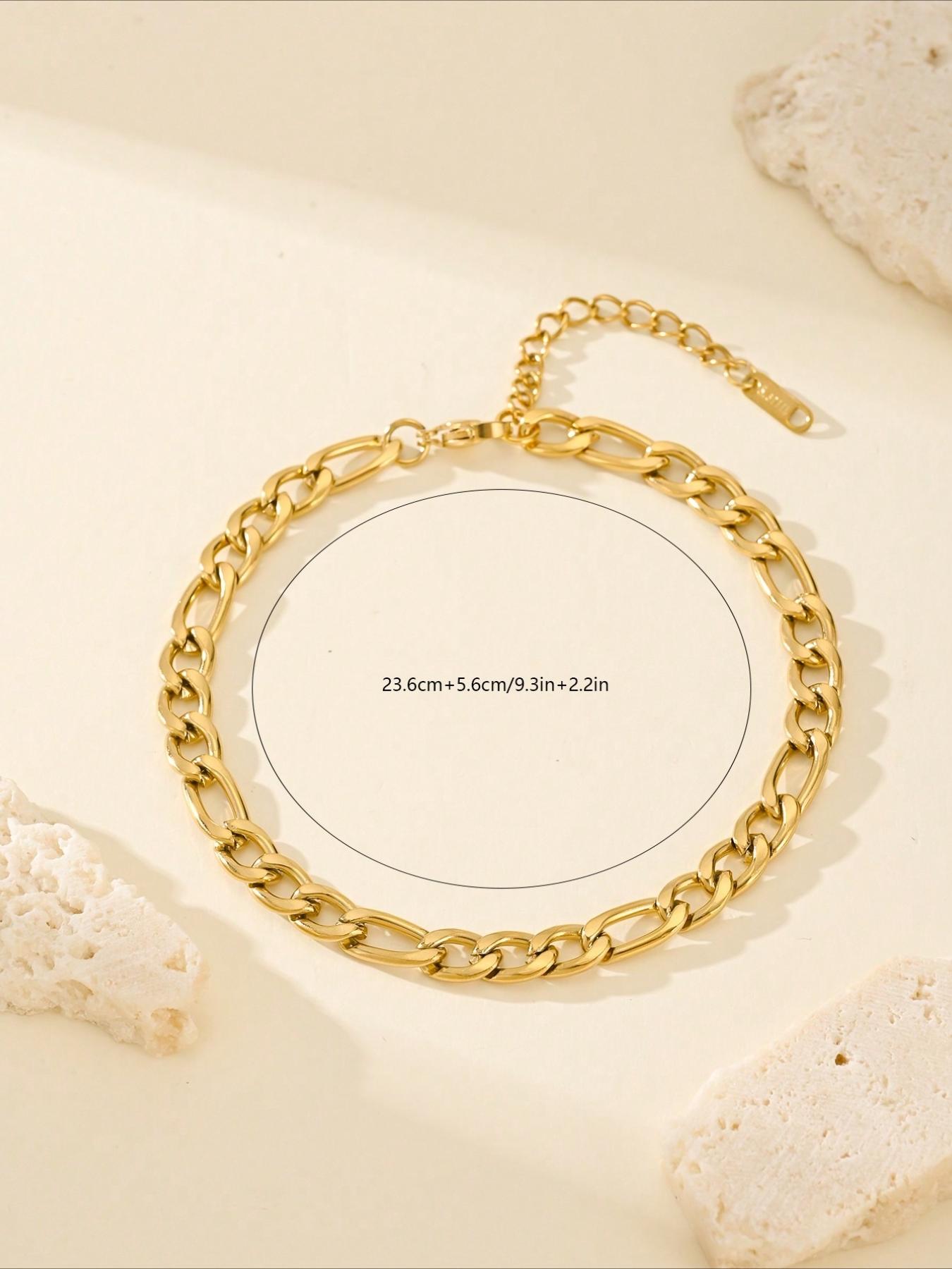 Fashion Cuban Chain Women's Ankle Chain, Non Fading, Stainless Steel Accessories