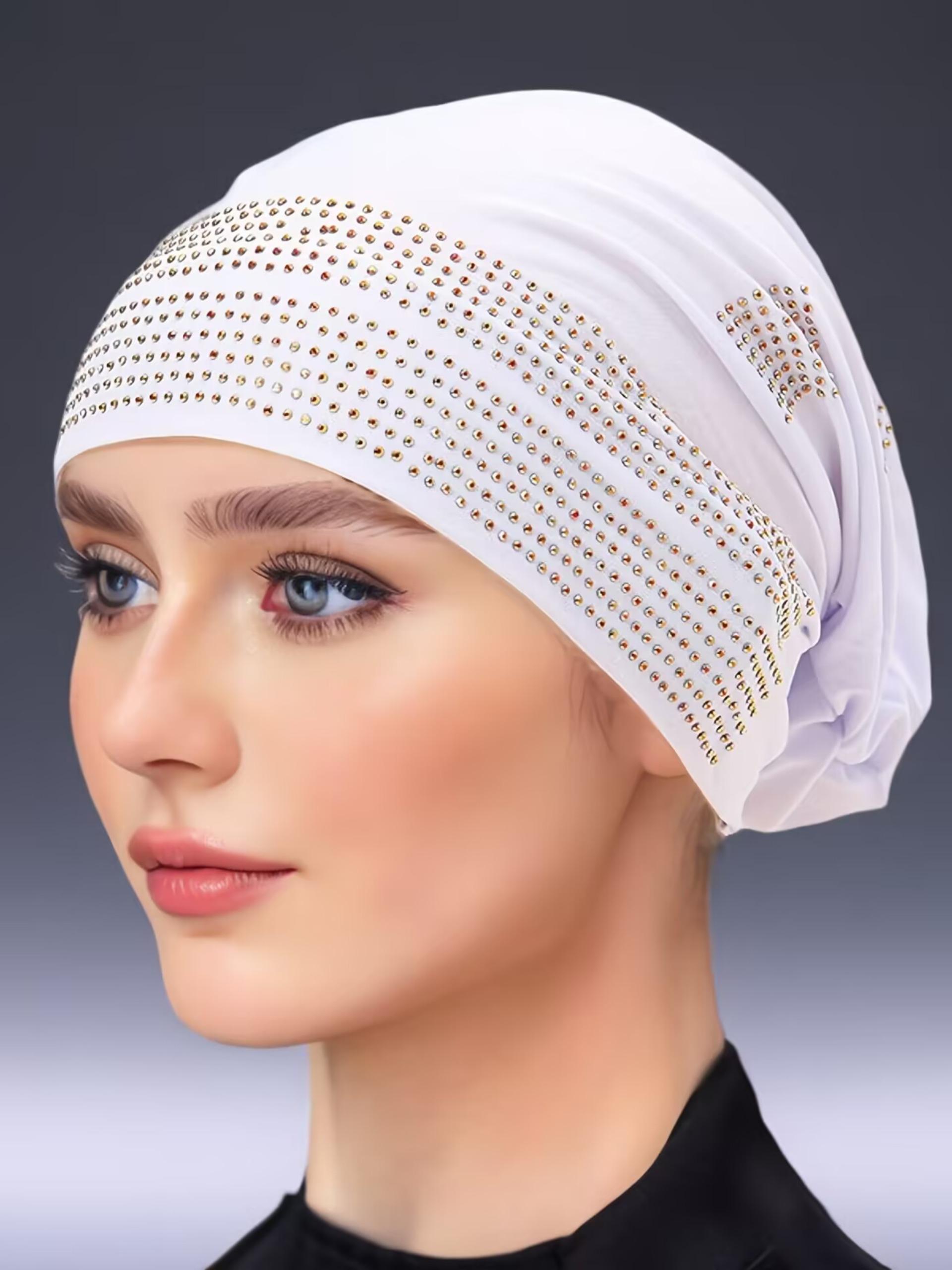 Women's Solid Color Hijab Balaclava, Breathable & Comfortable, Loose-Fit Turban Cap, Ideal for Sports, Yoga, Fitness, Fashion