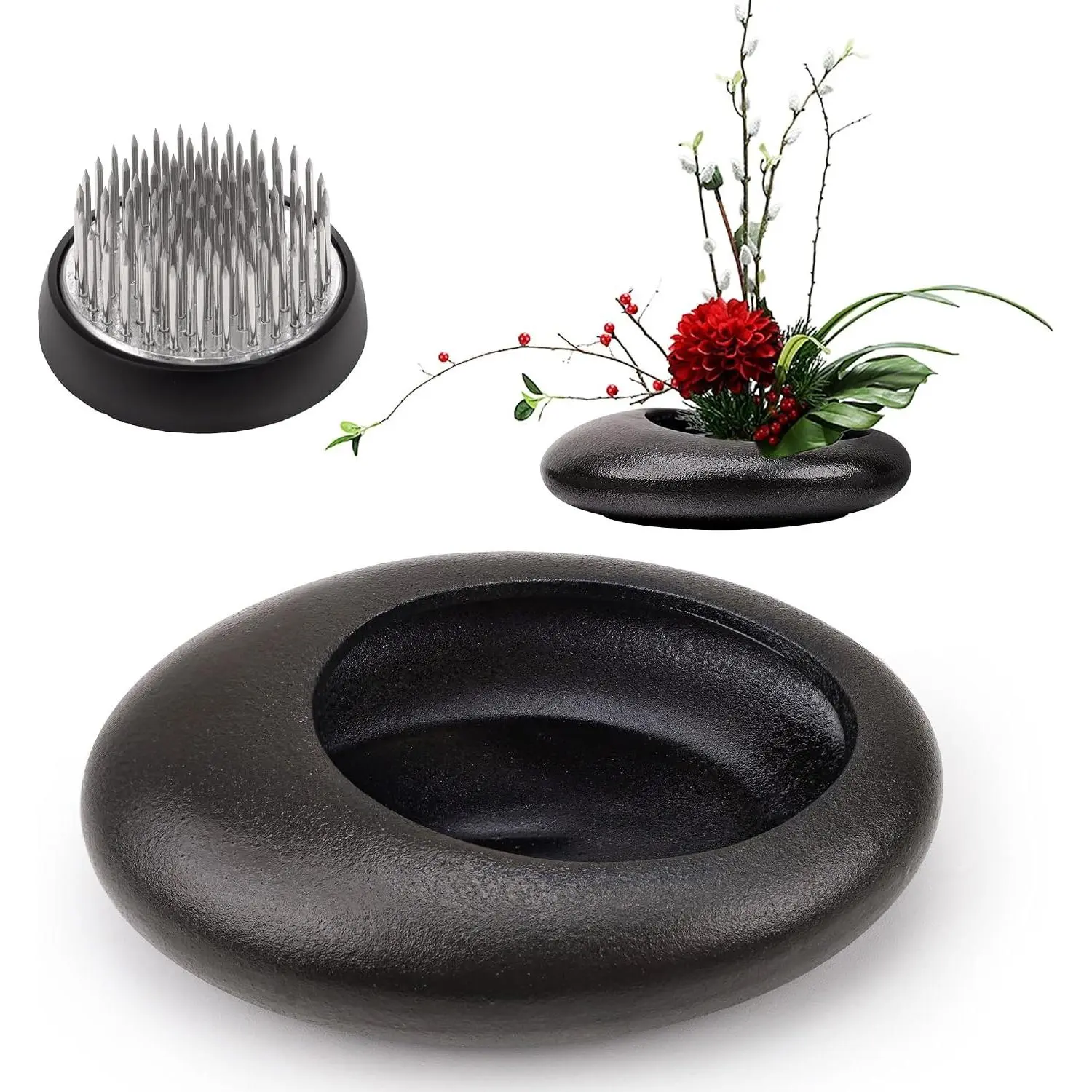 Flower Frog Vase Kit for Japanese Ikebana Flower Arrangement Bowl