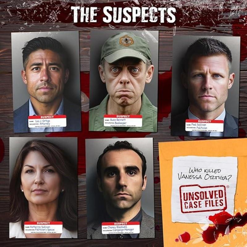 Vanessa Ortiz Case Detective Game Mystery Archive, Cold Case Detective Suspense Game, Suitable for Ages 14+, Friends Party Halloween Christmas
