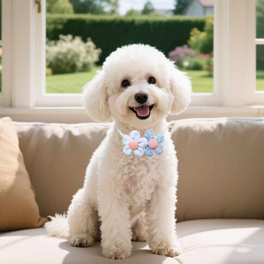 8pcs Dog Bowties Cute Flower For Pet Grooming Decoration Spring Summer Small Dog Cat Bow Tie Collar Adjustable Dogs Grooming