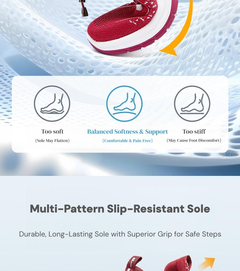 WARRIOR Women's Spring Outdoor Casual Woven Sports Shoes, Breathable Running Sneakers, Comfortable Soft Durable Sole, Versatile All-Season Footwear