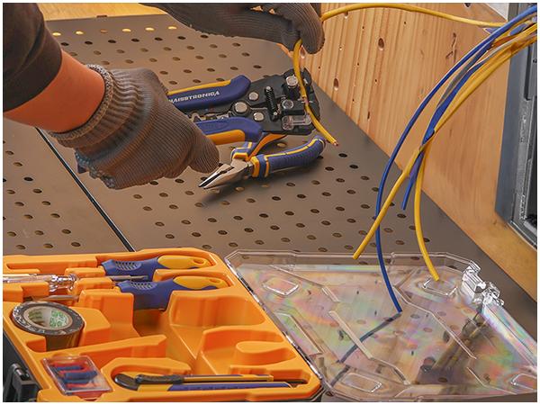 haisstronica 8 IN 1 Electrician Tool Set, Self-Adjusting Wire Stripper Kit, 28 Piece Electrical tools,Father's Day Gift multi  tool