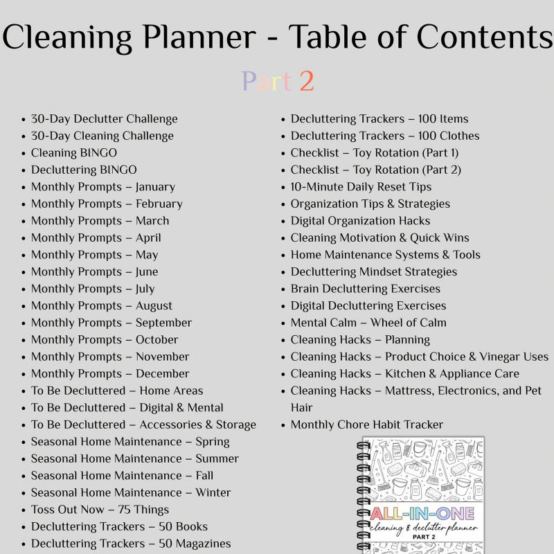 [Decluttering System] Ultimate Home Cleaning & Decluttering Planner