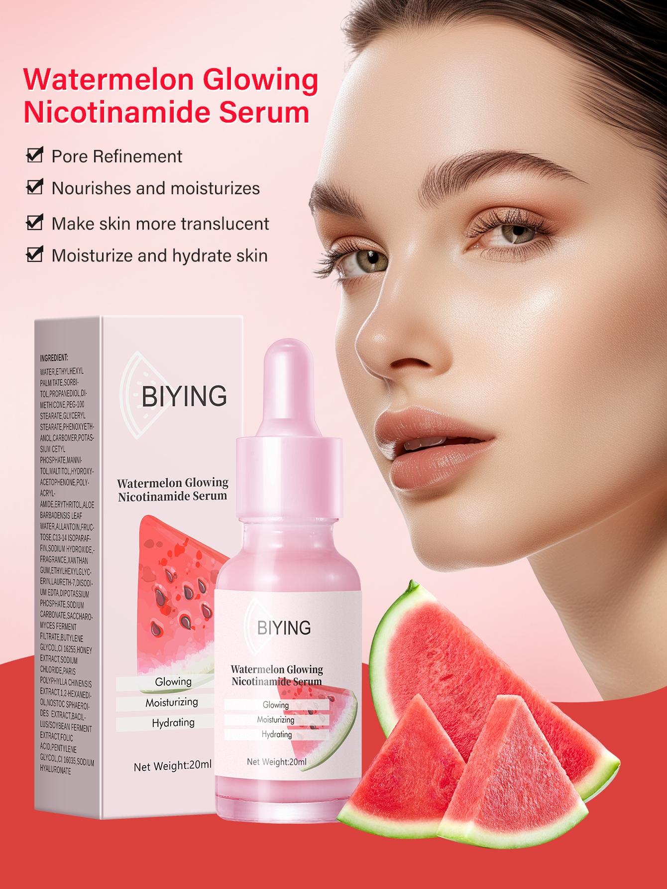 Watermelon Brightening Moisturizing Niacinamide Cream 20ML, Hydrating Skincare, Formula, Daily Use, Face Care