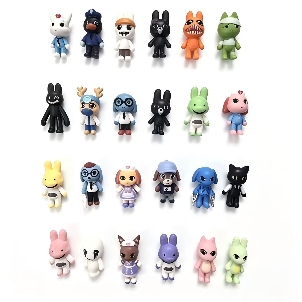 24-Piece Pet Hospital Figurine Set, Plastic Figurines, Office Shelf Decor, Halloween Desk Decoration, Non-Plated Precious Metal, Model Display Ornament