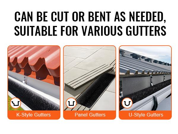 VEVOR Bulk Pack Gutter Brush, 120ft Long, 4.33in Diameter Ground-Level Cleaning Tool, Leaf Guard for 5in Gutters, 40-Pack for Easy Roof Leaf & Debris Removal