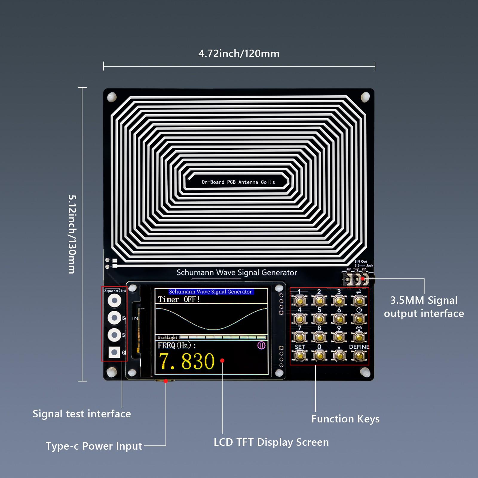 7.83hz Schumann Resonator, Adjustable 0.001hz-200khz Crystal Oscillator, Anti-Interference, Sleep Aid, Office Efficiency, Inspiration Boost