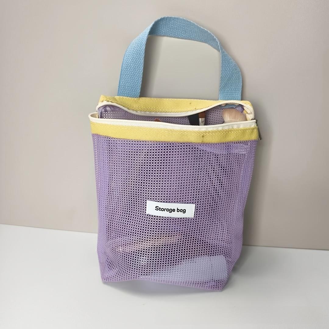 A Basic Nylon Mesh Storage Pouch, Ideal for Students to Carry Glasses, Skincare Items, And Toiletries for Fitness And Swimming