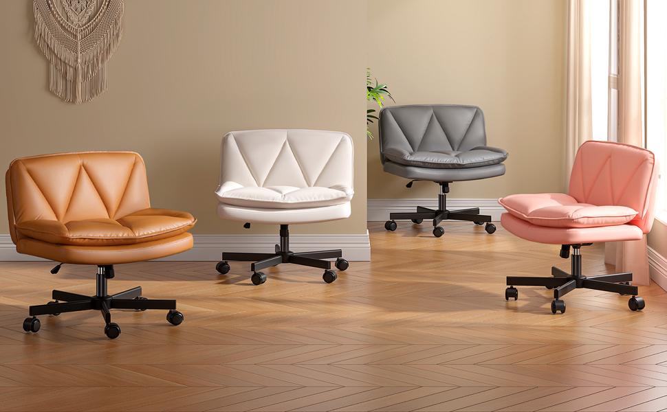 Raybee Furniture 27" Wide Criss Cross Chair, Comfy Cross Legged Office Desk Chair with Wheels, Cute Makeup Vanity Chair, Fabric Modern Swivel Height Adjustable Mid Back Wide Seat Computer Task Chair for Home Office Raybee Furniture 27" Wide Criss Cross Chair, Comfy Cross Legged Office Desk Chair with Wheels, Cute Makeup Vanity Chair, Fabric Modern Swivel Height Adjustable Mid Back Wide Seat Computer Task Chair for Home Office