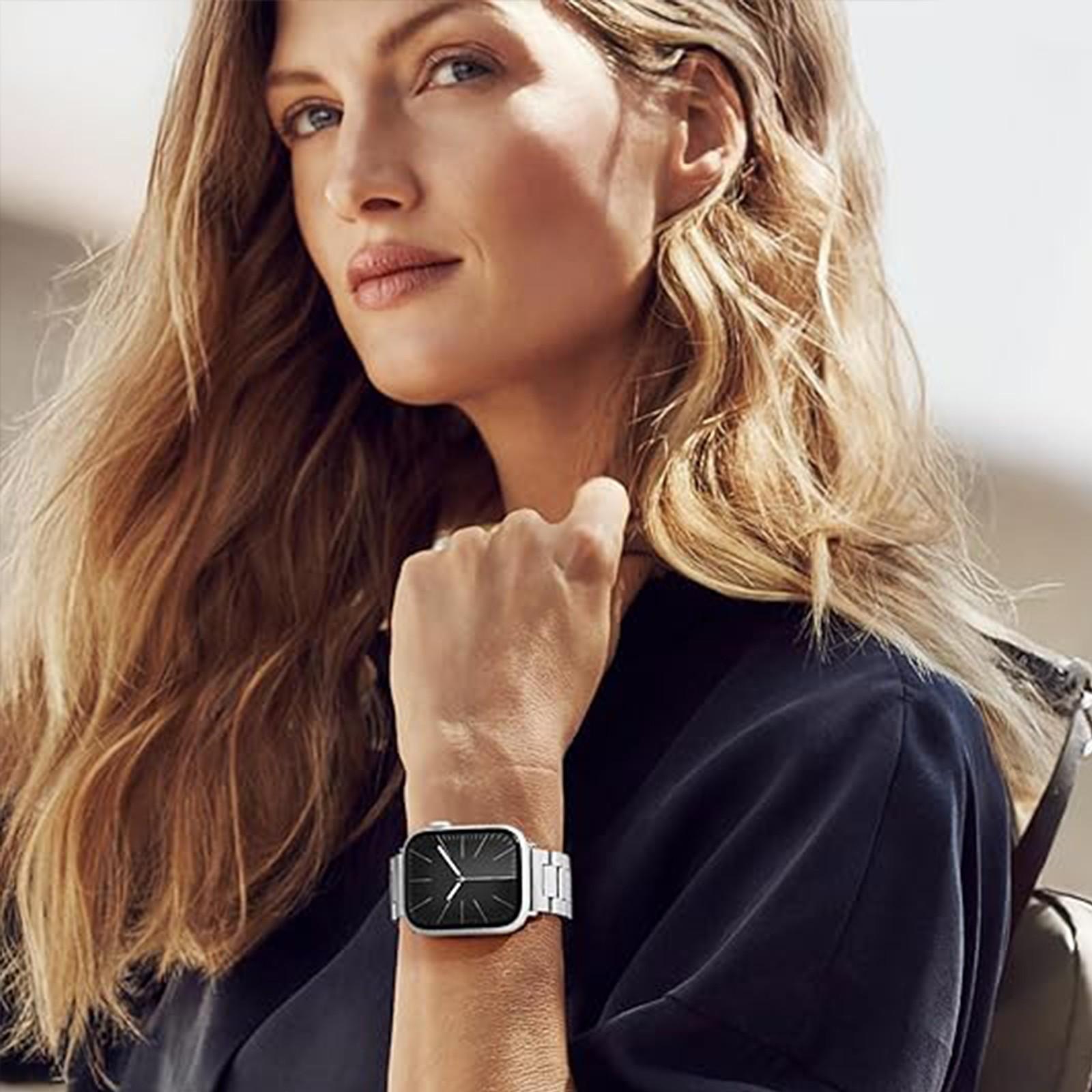 Metal Band Compatible with Apple Watch Bands for 49mm 46mm 45mm 44mm 42mm 41mm 40mm 38mm, Stainless Steel Bands for Apple Watch Ultra 3 2 1/Series 11 10 9 8 7 6 5 4 SE