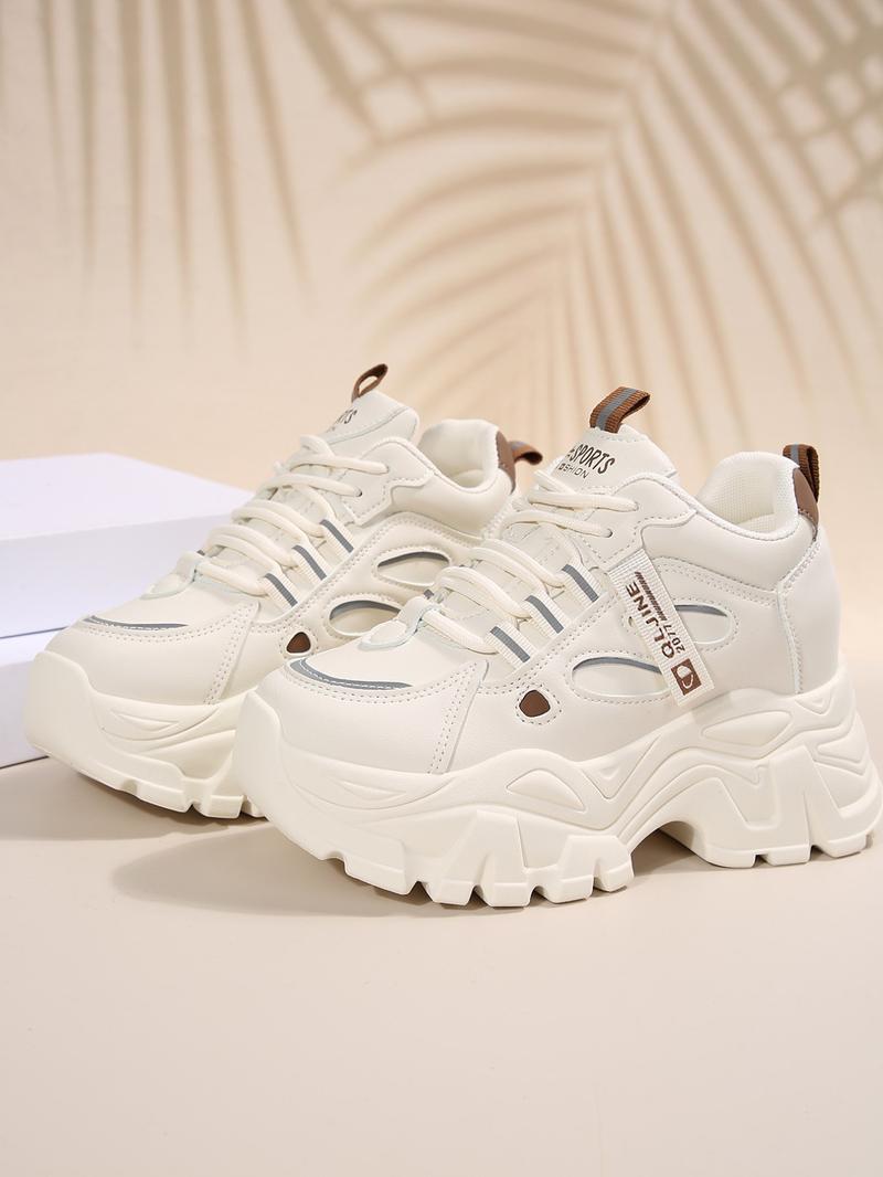 Women's Wedge Heel Thick Sole Sports Shoes, Comfortable and Stylish Athletic Footwear, Perfect for Casual Wear and Daily Use, Sneakers Height Shoes Women's Wedge Heel Thick Sole Sports Shoes, Comfortable and Stylish Athletic Footwear, Perfect for Casual Wear and Daily Use, Sneakers Height Shoes