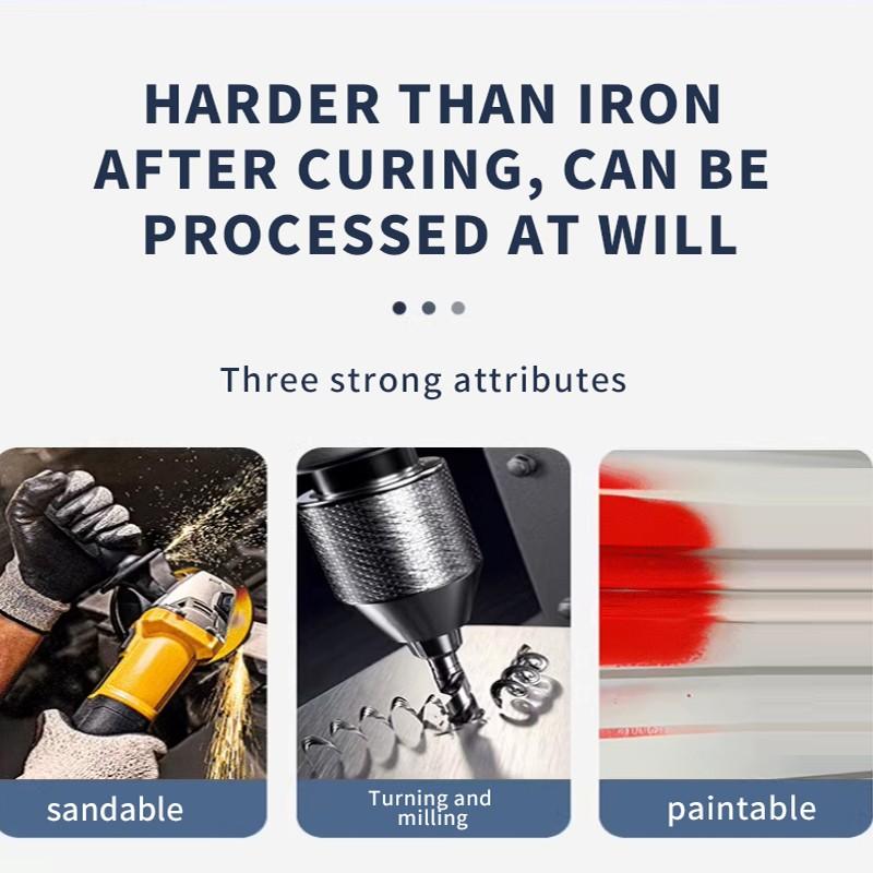 Jstree High-Temperature Metal Repair Adhesive, Cast Iron Aluminum Stainless Steel Strong Welding Glue, Waterproof Oilproof Leak Sealant 80g