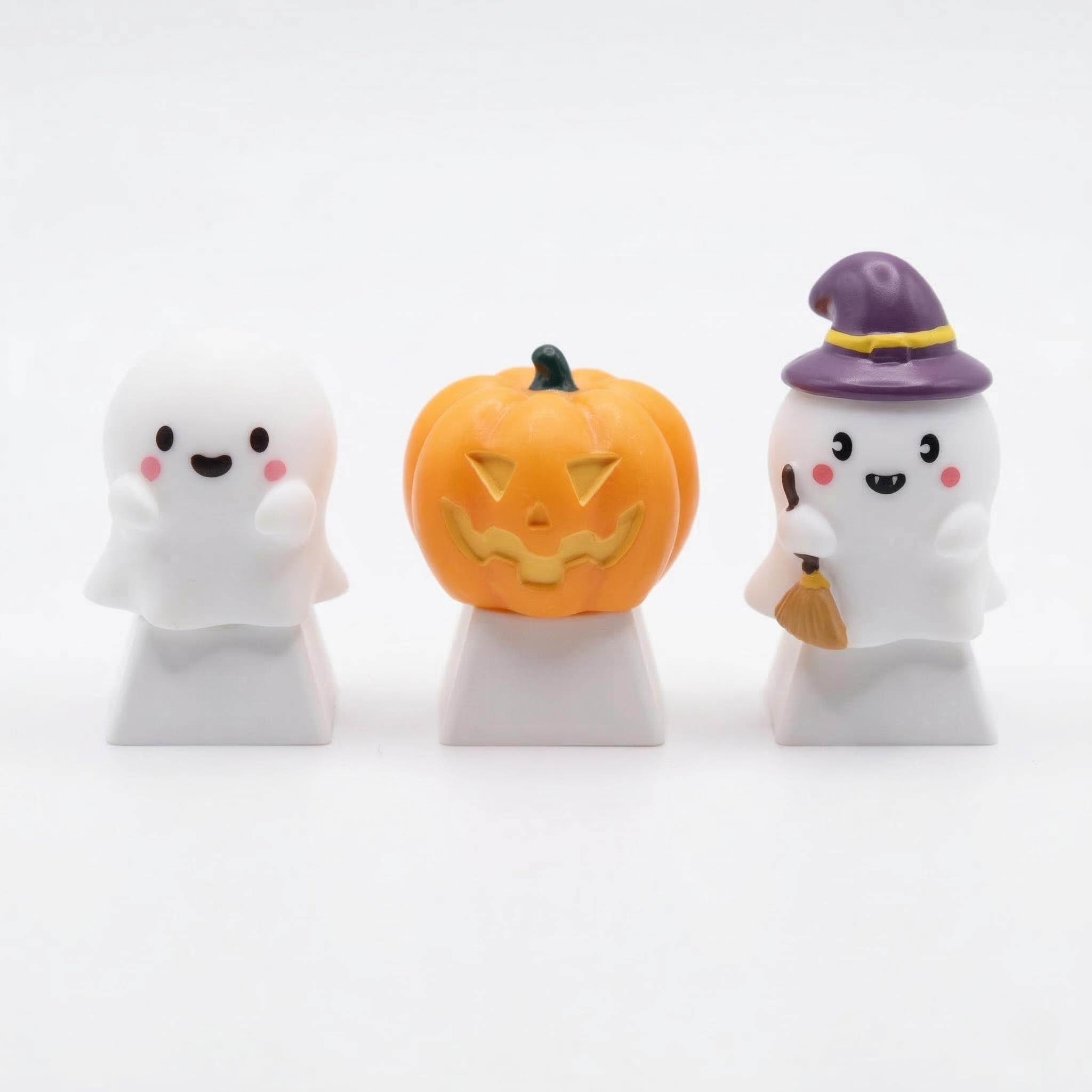 Halloween Ghost Keycaps, Cute Cartoon Design, Mechanical Keyboard Caps, DIY Decoration, Fits Cherry Mx Axes, Replaceable Esc/game Keys, Gamer Gift