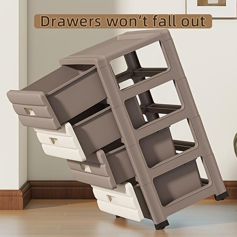 5-Drawer Plastic Storage Cabinet Organizer, Durable Polypropylene, Sliding Drawers, Minimalist Home Organization