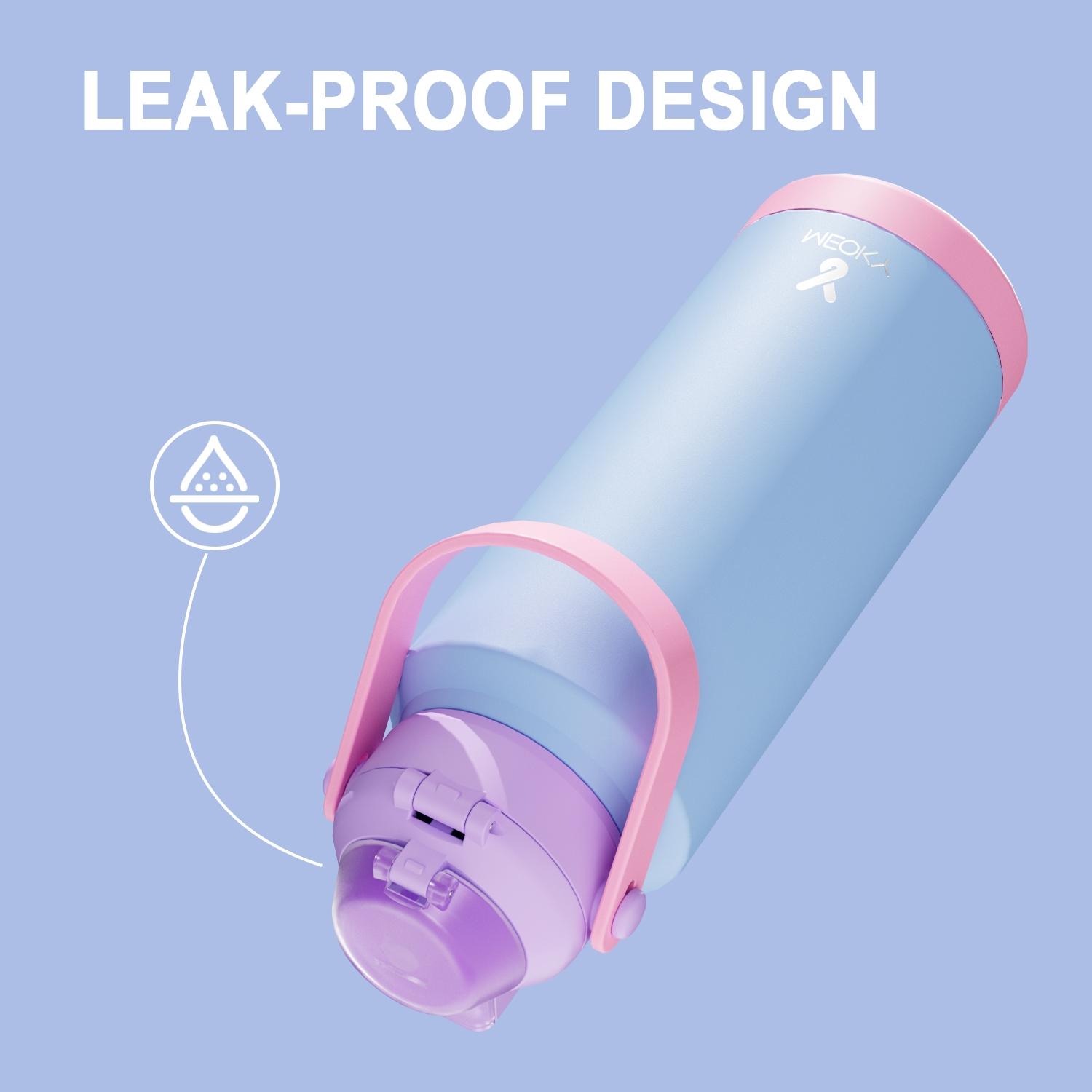 Stainless Steel Vacuum Flask, 1 Count Double Handle Sports Cup, Straw and Direct Drink Spout, Hydration Tumbler for Outdoor, Sport, Campus, Home, Travel Accessories, Summer Cool Stainless Steel Leakproof Tumbler, Thermos Cup