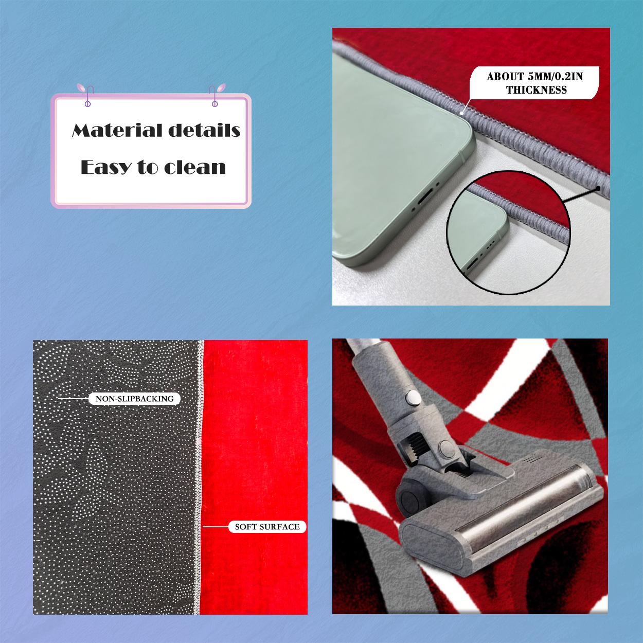 Velvet soft and comfortable patterned printed carpet, suitable for multiple scenarios, available in various sizes, soft and non-shedding, Decorative Area Rug